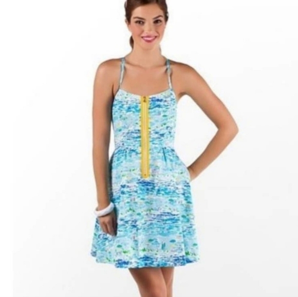 LILLY PULITZER Alexi Dress Resort White High Tide Toile Print Size 2‎ - Picture 1 of 8